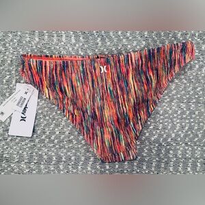 Hurley Spacdye Scrunch Mod Bikini Bottom Coral - SZ S